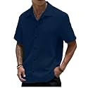 COMBRAIDED Men39s Slim Fit Half Sleeve Polycotton