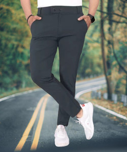 combraided men grey lycra blend trousers