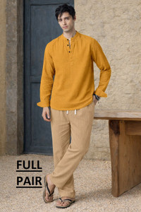 COMBRAIDED Men Kurta Pyjama Set