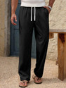 COMBRAIDED Men Loose Fit Black Corduroy Trousers