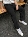 COMBRAIDED Men Loose Fit Black Corduroy Trousers