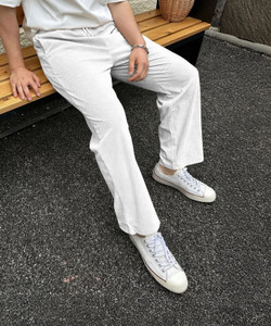 COMBRAIDED Men Loose Fit Grey Corduroy Trousers