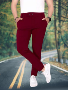 combraided men red trousers