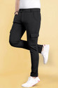 COMBRAIDED Men Regular Fit Black Lycra Blend