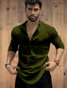 COMBRAIDED Men Self Design Straight Kurta