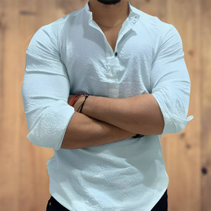 combraided men solid straight kurta