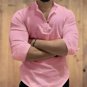 combraided men solid straight kurta