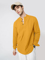 COMBRAIDED Men Solid Straight Kurta