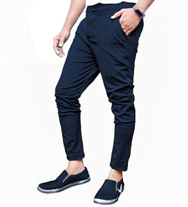 COMBRAIDED Regular Fit Men Black Trousers