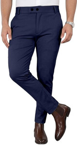 combraided regular fit men blue trousers