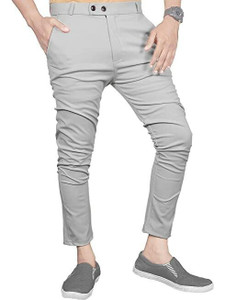 COMBRAIDED Regular Fit Men Grey Trousers