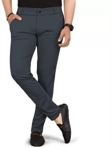 combraided regular fit men grey trousers