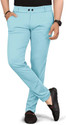 COMBRAIDED Men Regular Fit Light Blue Polycotton Trousers