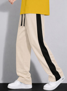 COMBRAIDED Self Design Men Beige Black Track
