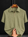COMBRAIDED Self Design Men Polo Neck Light
