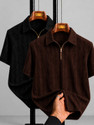 COMBRAIDED Self Design Men Polo Neck Black
