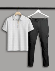 COMBRAIDED Self Design Men Track Suit