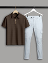 COMBRAIDED Self Design Men Track Suit