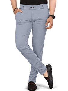 combraided regular fit men grey trousers