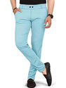 COMBRAIDED Men Regular Fit Light Blue Lycra Blend Trousers