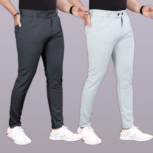 COMBRAIDED Slim Fit Men Multicolor Trousers