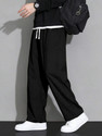 COMBRAIDED Solid Men Black Track Pants