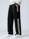 COMBRAIDED Solid Men Black Track Pants