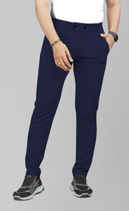 COMBRAIDED Straight Fit Men Blue Trousers