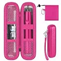 Comecase Electric Toothbrush Travel Case for Oral-B & Sonicare, Rose Red