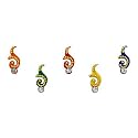 Comet Busters Multicolor Bridal Bindi (BIN003-5) (Multicolor 6)