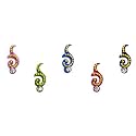 Comet Busters Multicolor Bridal Bindi (BIN003-5) (Multicolor 5)