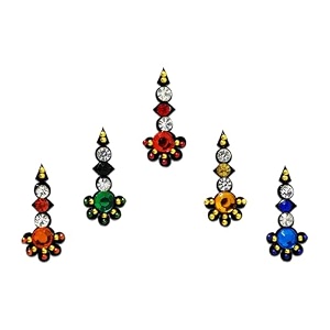 comet busters multicolor bridal bindi bin003-5 multicolor 1