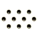 Comet Busters Beautiful Round Handcrafted Bindis (BIN052-1) (9mm, BIN1475)