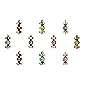 Comet Busters Multicolor Bridal Bindi (BIN003-5) (Multicolor 7)