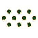 Comet Busters Beautiful Round Handcrafted Bindis (BIN052-1) (9mm, BIN1471)