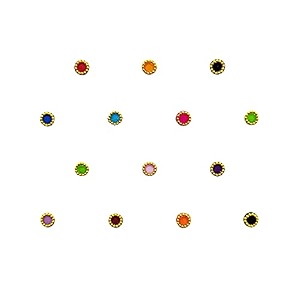 comet busters beautiful round handcrafted bindis bin052-1 4mm bin1165