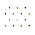 Comet Busters Beautiful Round Handcrafted Bindis (BIN052-1) (4mm, BIN1165)