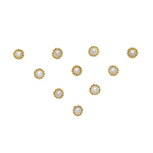 comet busters pearl bindi with golden border 4 mm bin375