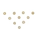 Comet Busters Pearl Bindi With Golden Border (4 mm) (BIN375)