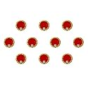 Comet Busters Beautiful Round Handcrafted Bindis (BIN052-1) (9mm, BIN1478)