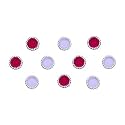 Comet Busters Round Beautiful Hot Pink and Light Pink Bindi With Silver Beads Border For Women (6 mm) (BIN207)