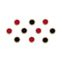 Comet Busters Round Beautiful Hot Pink and Purple Bindi With Gold Beads Border For Women(6 mm) (BIN204)