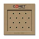 Comet Busters Black Round Bindis With Gold Beads Border (4 mm)(BV963)