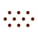 Comet Busters Round Maroon Bindi With Gold Beads Border For Women (6 mm) (BIN116)