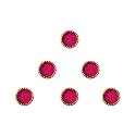 Comet Busters Round Velvet Hot Pink Bindi With Golden Border (8 mm) (BIN378)