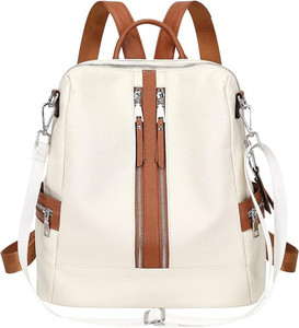 comfabie small 20 l laptop backpack backpack purse for women white tan