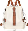 Comfabie Small 20 L Laptop Backpack Backpack Purse for women (White, Tan)