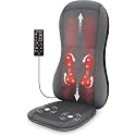 COMFIER Back Massager for Pain Relief , Shiatsu Massage Chair Pad, with Heat,Seat Cushion 2D/3D Massage Seat Cushion,Chair Massager with 10 Shiatsu Nodes, Rolling Kneading Chair Pads for Lower Back (DARK GREY)