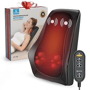 comfier back massager with heat shiatsu neck and back massager with heat for pain relief soothing heating amp 3d kneading massage pillow gift for men women