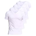 Comfneat Men's 100% Cotton Undershirts V-Neck T-Shirts
